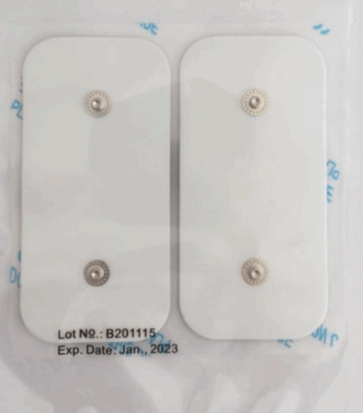 çift çıtlı 5x10 tens elektrotu 5 x 10 cm Çift Çıtçıtlı Tens Elektrot Pedi, Pakette 4 Adet