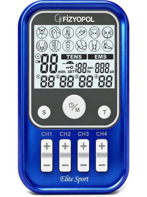 Elite Sport 4 Kanal 8 Elektrot Çıkışlı Profesyonel TENS + EMS Cihazı