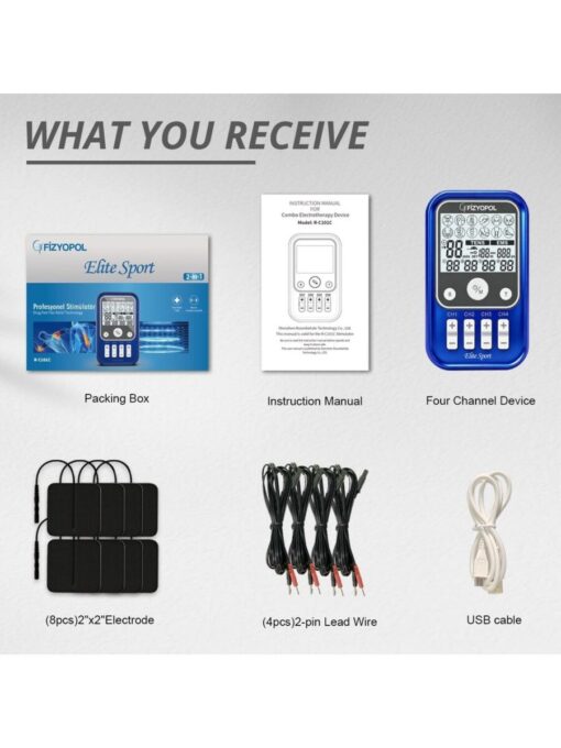 Elite Sport 4 Kanal 8 Elektrot Çıkışlı Profesyonel TENS + EMS Cihazı